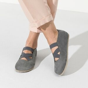 Birkenstock Santa Ana Nubuck Leather Ballet Flats